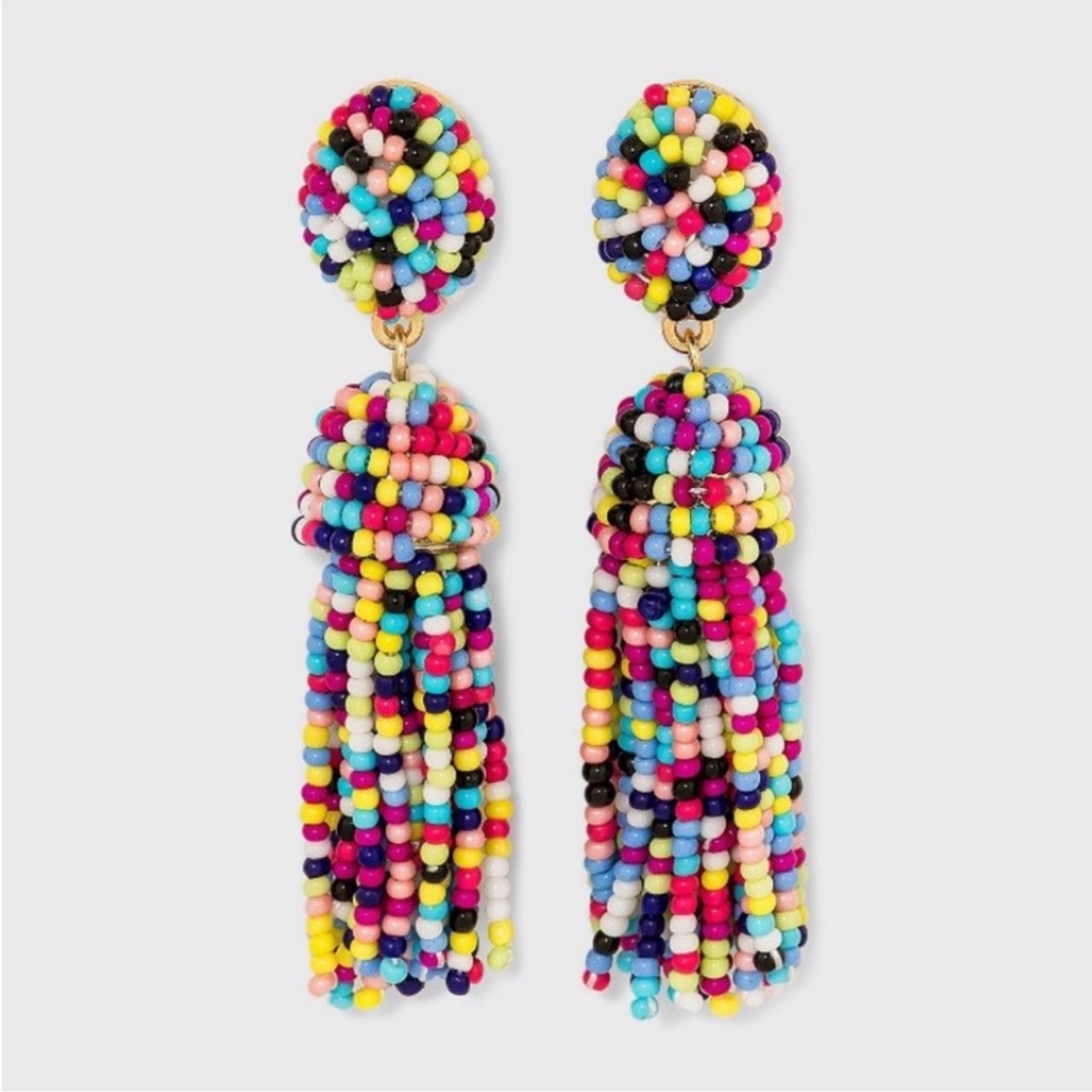 Sugarfix Baublebar Polished Beaded Orb Tassel Earrings - Multicolor